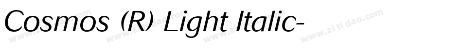 Cosmos (R) Light Italic字体转换